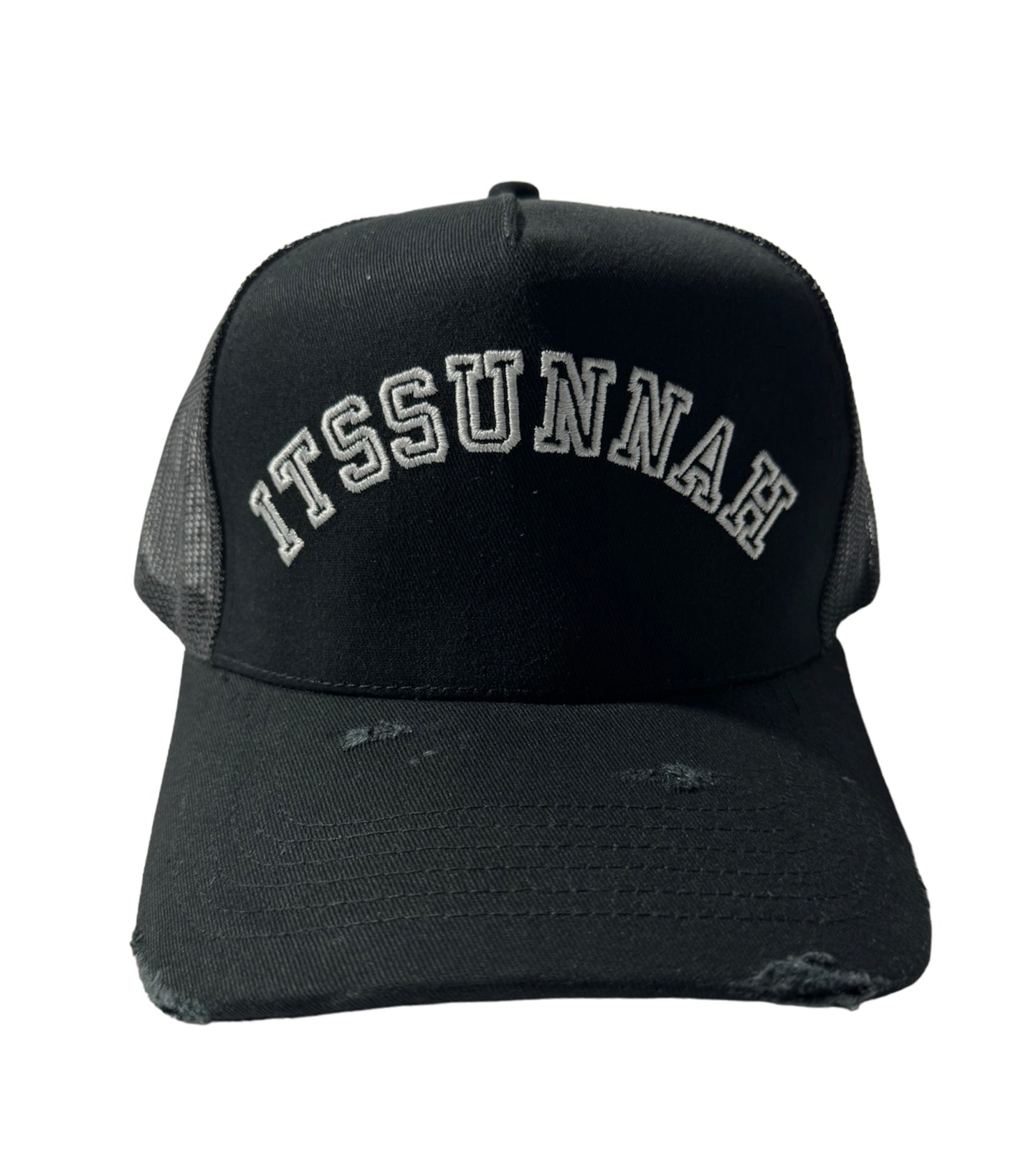 [ITSSUNNAH] DISTRESSED TRUCKER - BLACK